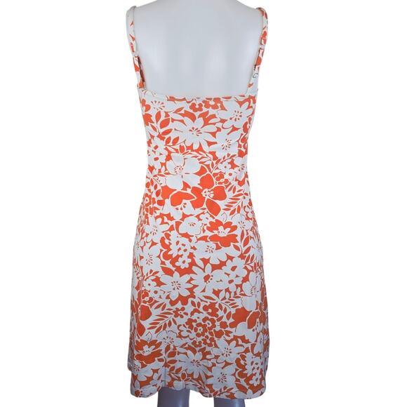 Tommy Bahama Orange Hawaiian Floral Summer Women's Dress M - Picture 2 of 4